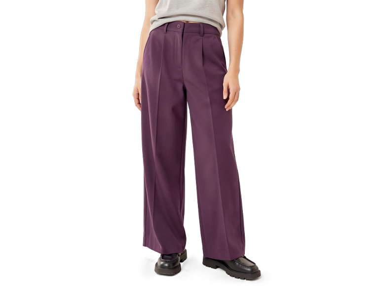 Pantalon large en twill femme