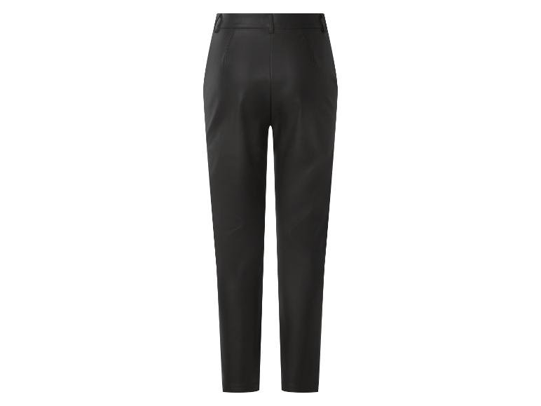Pantalon en similicuir taille haute femme