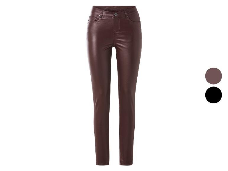 Jean skinny métallisé taille haute femme
