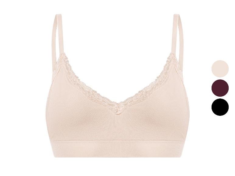 Bustier côtelé pour femme avec dentelle