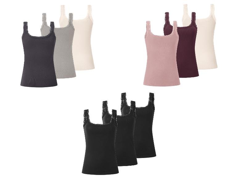 Lot de 3 tops côtelés femme