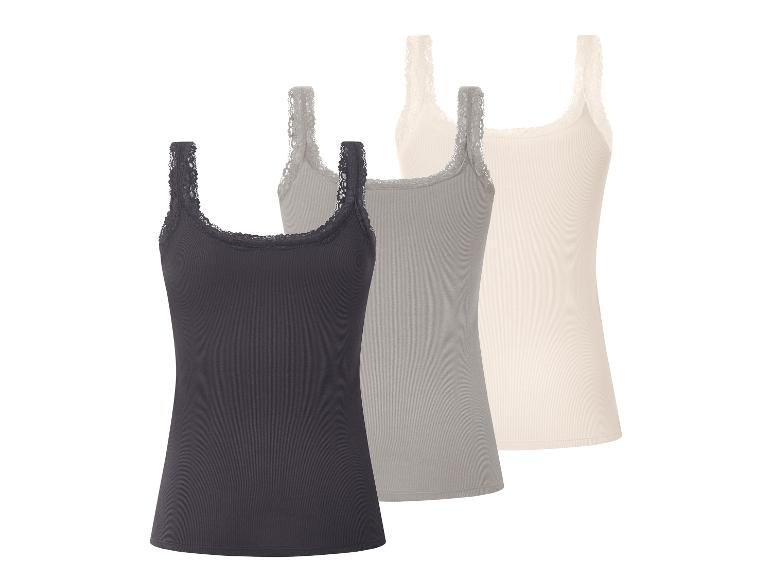Lot de 3 tops côtelés femme