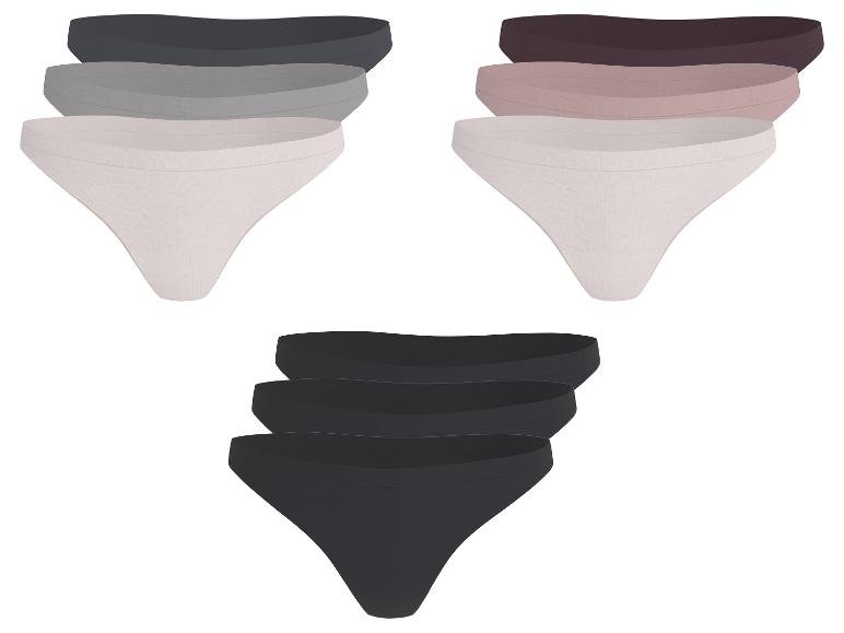 Lot de 3 tangas femme, sans coutures