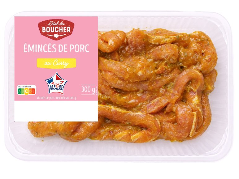Émincés de porc au curry
