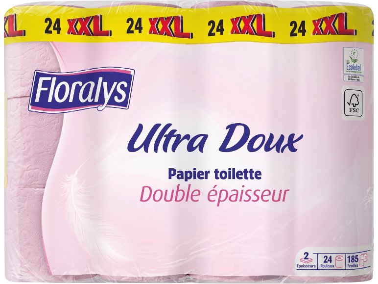 Papier toilette rose 2 plis