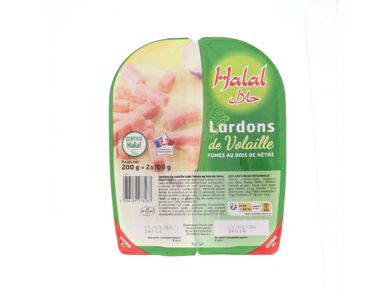 Lardons de volaille fumés halal