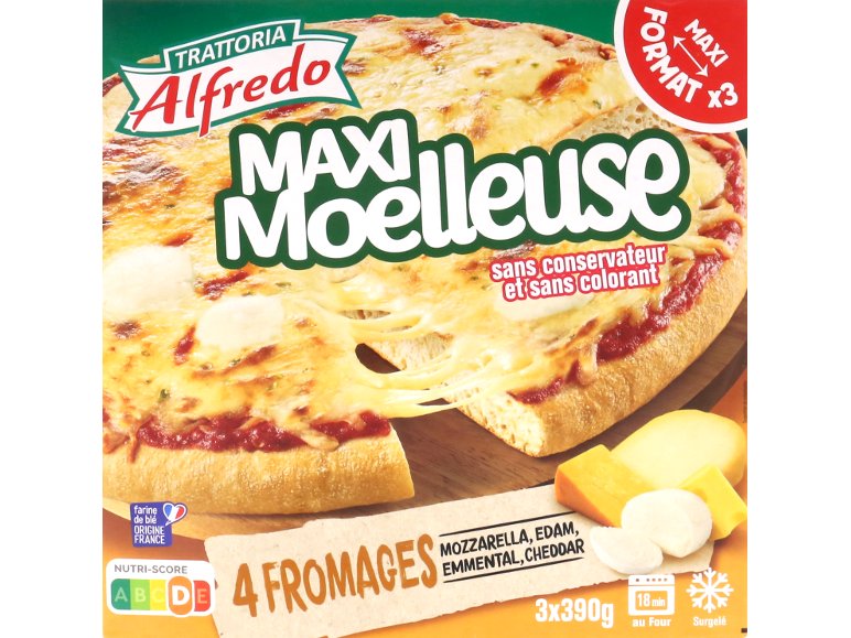 Pizza maxi moelleuse 4 fromages x3