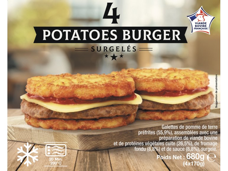 4 potatoes burger