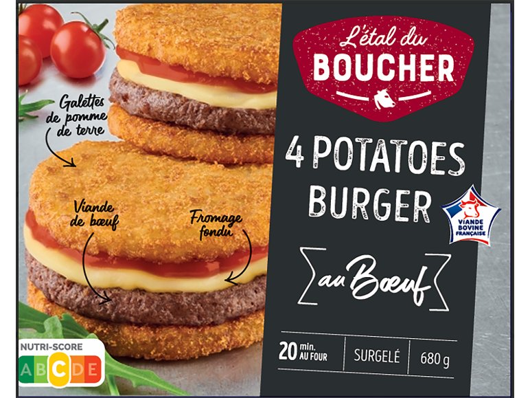 4 potatoes burger