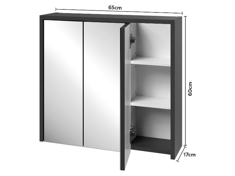 Armoire de toilette miroir Oslo, 65 x 60 x 17 cm