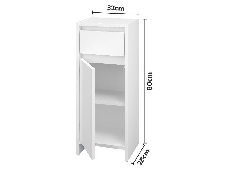 Meuble de salle de bains Oslo, 32 x 80 x 28 cm, blanc