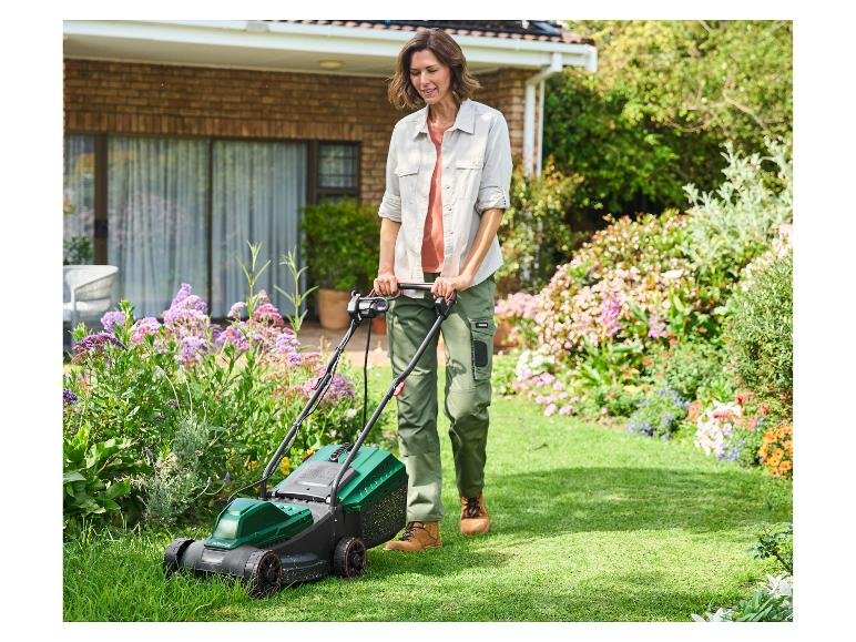 Set d'entretien de jardin : Tondeuse à gazon électrique, PERM 1300 A1 & Coupe-bordures électrique, PERT 550 C6