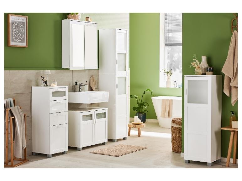 Colonne de salle de bains + Meuble sous-vasque Basel, 68,5 x 58,7 x 34,5 cm