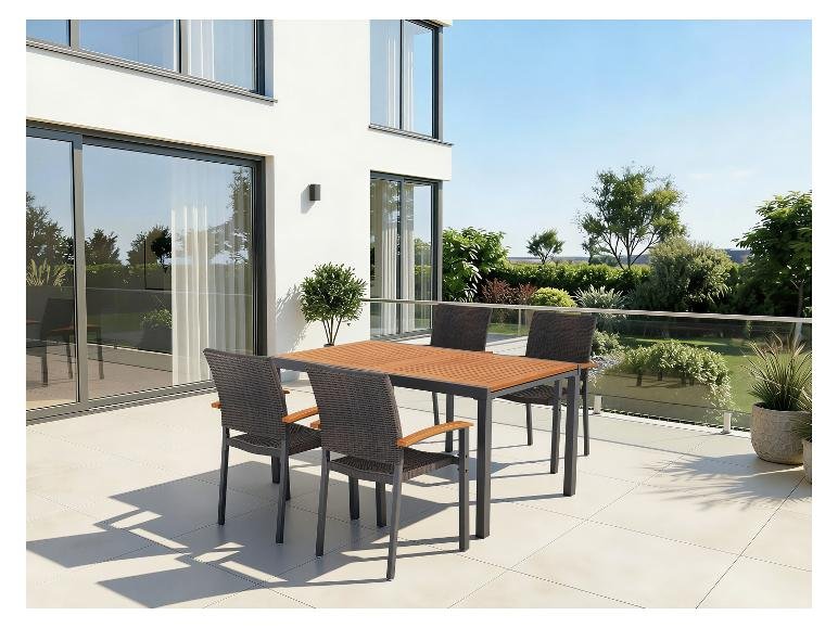 Table de jardin + Lot de 4 fauteuils Valencia