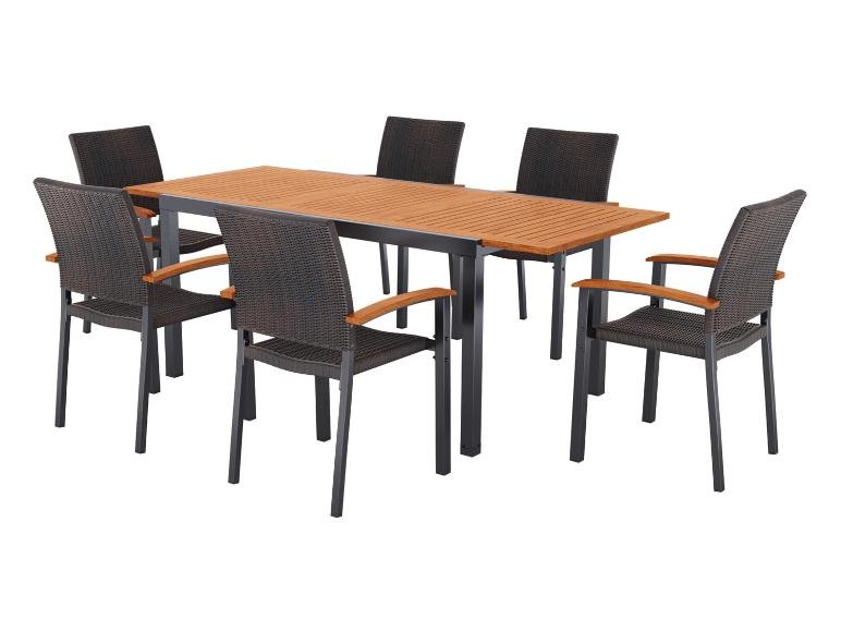 Table de jardin + Lot de 6 fauteuils Valencia