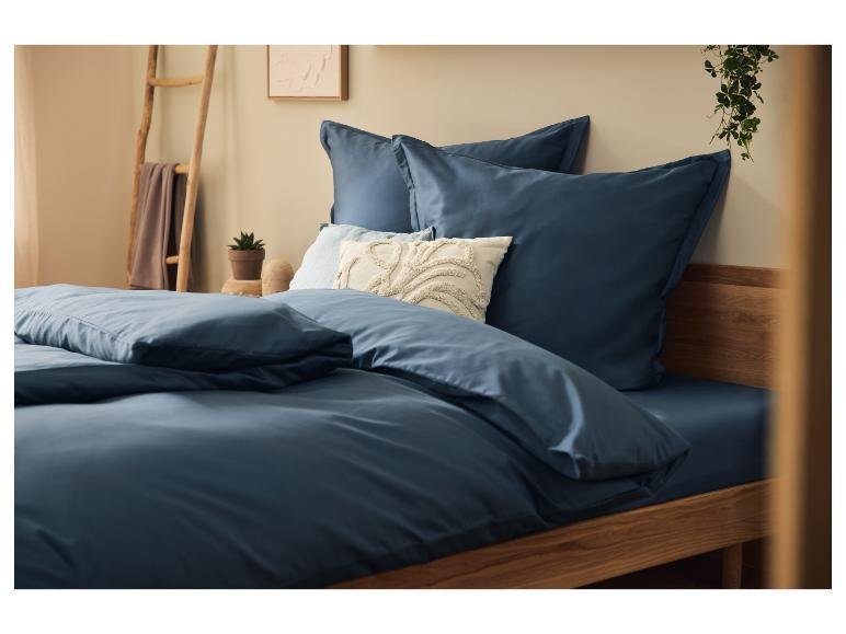 Drap-housse en satin de coton, 90-100 x 200 cm