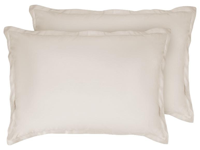 Taies d'oreiller en satin de microfibre ou taies d'oreiller double face en satin microfibre, 50 x 70 cm, 2 pièces
