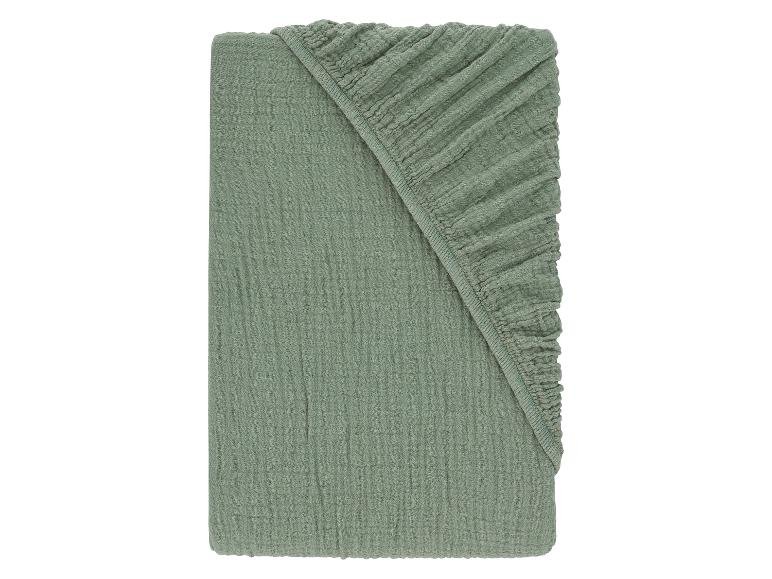 Drap-housse en mousseline, 90-100 x 200 cm.