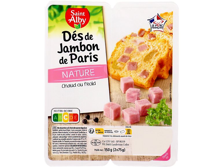 Dés de jambon de Paris