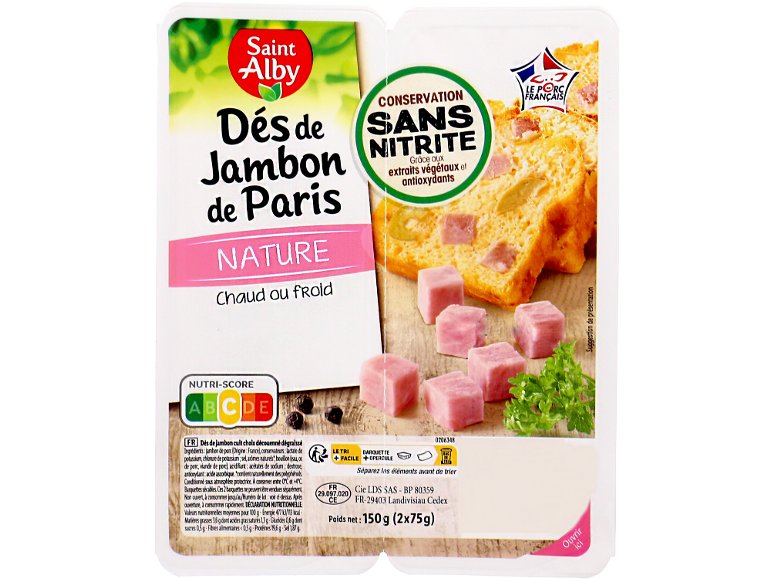 Dés de jambon de Paris