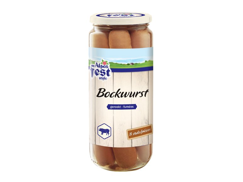 Saucisses porc en bocal