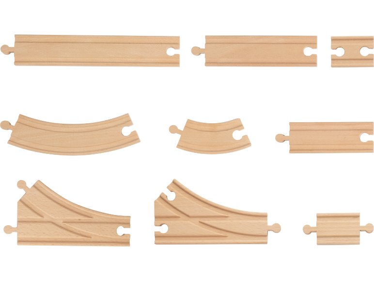 Kit de rails de train en bois