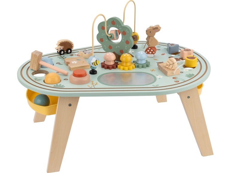 Arbre d'éveil en bois / Table de jeux d'éveil