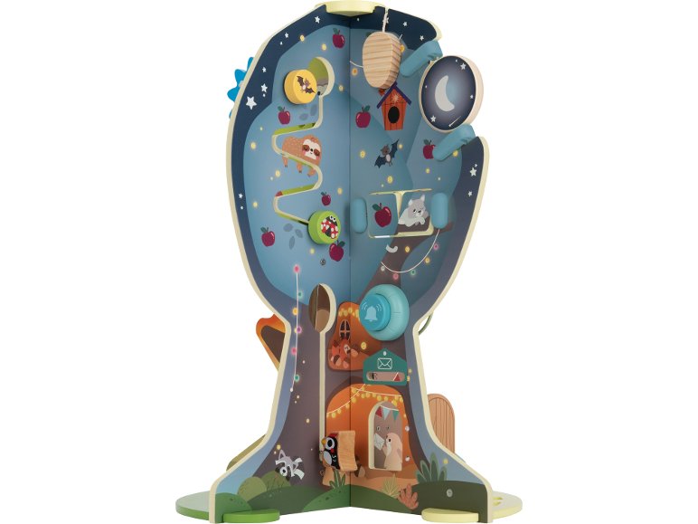 Arbre d'éveil en bois / Table de jeux d'éveil