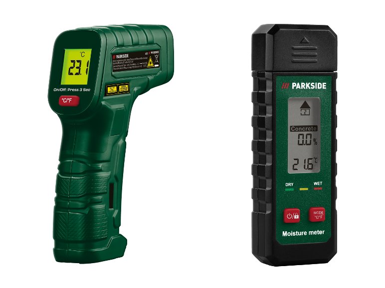Humidimètre pour matériaux et bois PBHM A1 ou Thermomètre infrarouge, PITM A1