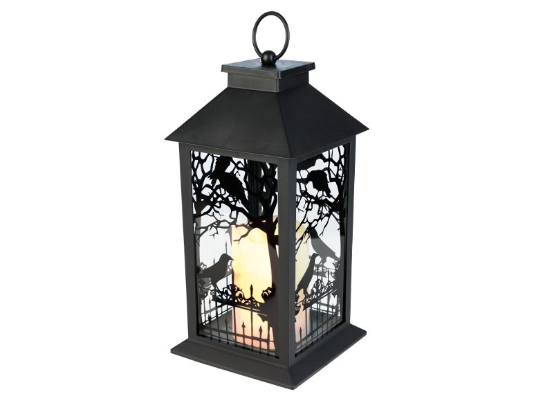 Lanterne d'Halloween LED, avec effet clignotant.