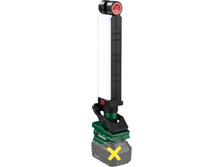 Lampe de travail LED à pince sans fil 20V »PLKLA 20-Li A1« sans batterie ni chargeur.