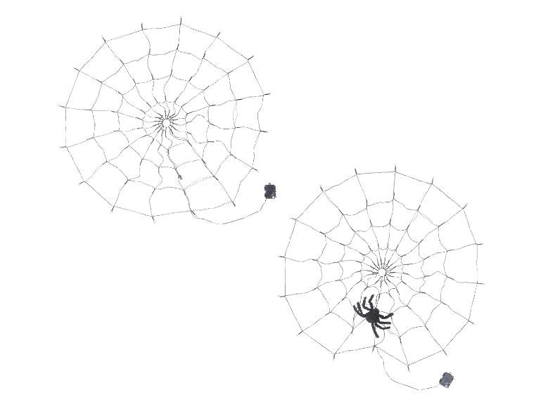 Décoration d'Halloween « Toile d'araignée LED », avec 80 LED.
