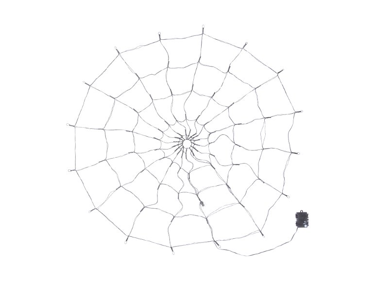 Décoration d'Halloween « Toile d'araignée LED », avec 80 LED.