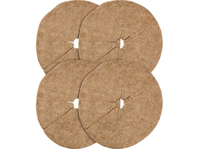 Set de 4 disques rond en feutre de laine pour protection des plantes