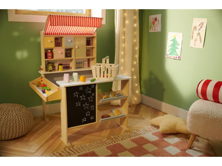 Accessoires de marchande en bois