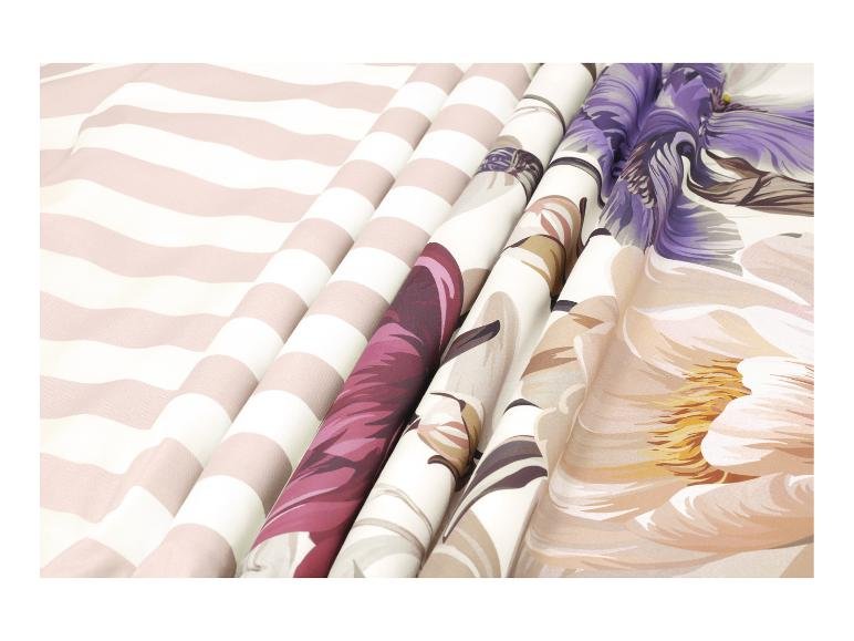 Housse de couette réversible en satin microfibre, 260 x 240 cm.