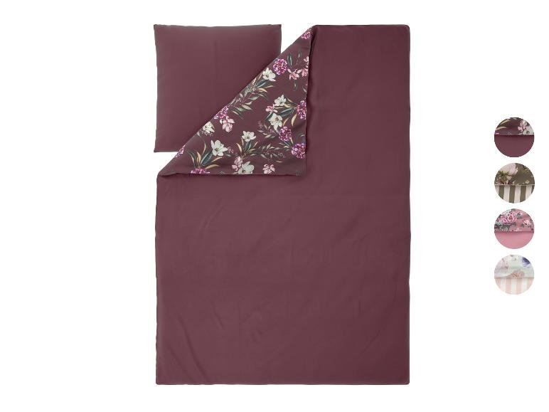 Housse de couette réversible en microfibre satin, 140 x 200 cm