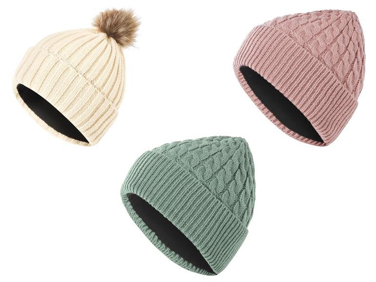 Bonnet en maille avec polaire femme