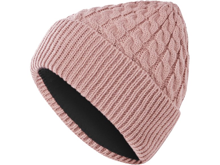 Bonnet en maille avec polaire femme
