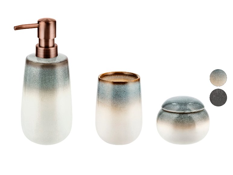 Distributeur de savon / Gobelet à brosse à dents / Boîte de rangement