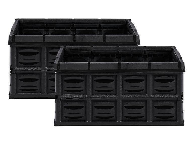 Lot de 2 casiers pliants, 45 L