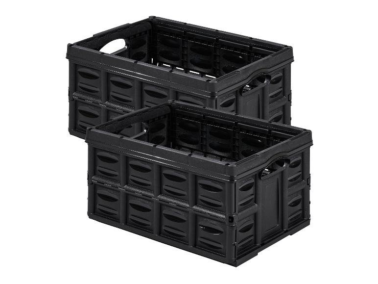 Lot de 2 casiers pliants, 45 L