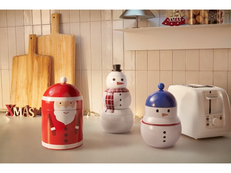 Boîte(s) de conservation de Noël, en fer-blanc