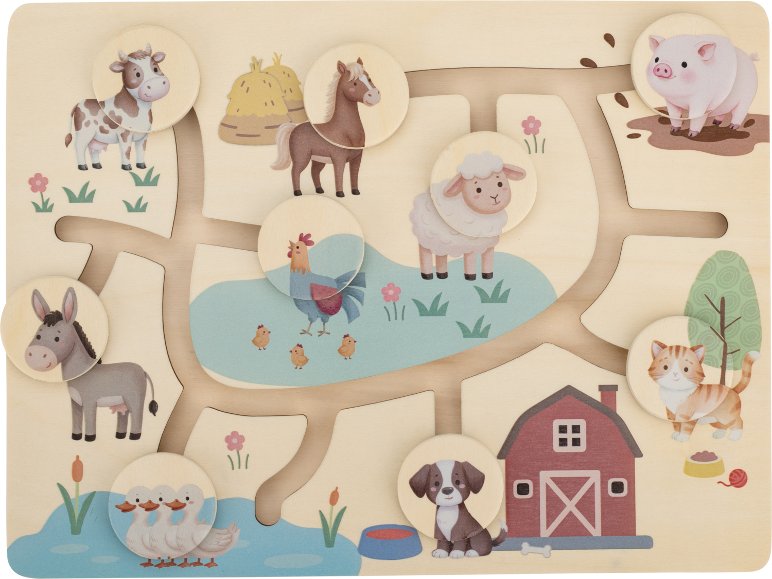 Jeu de labyrinthe ou puzzle en bois