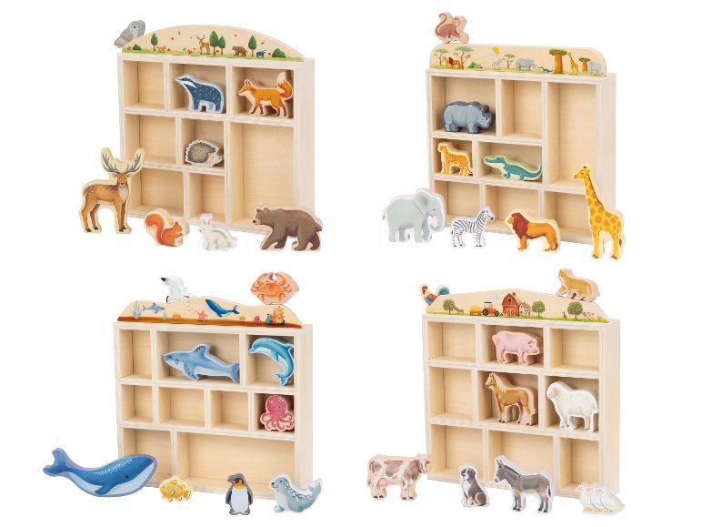 Coffret d’animaux en bois