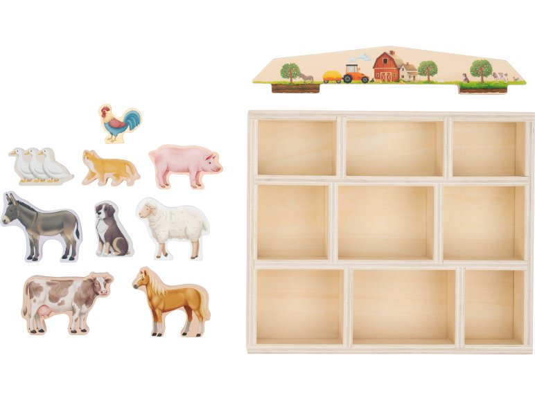 Coffret d’animaux en bois