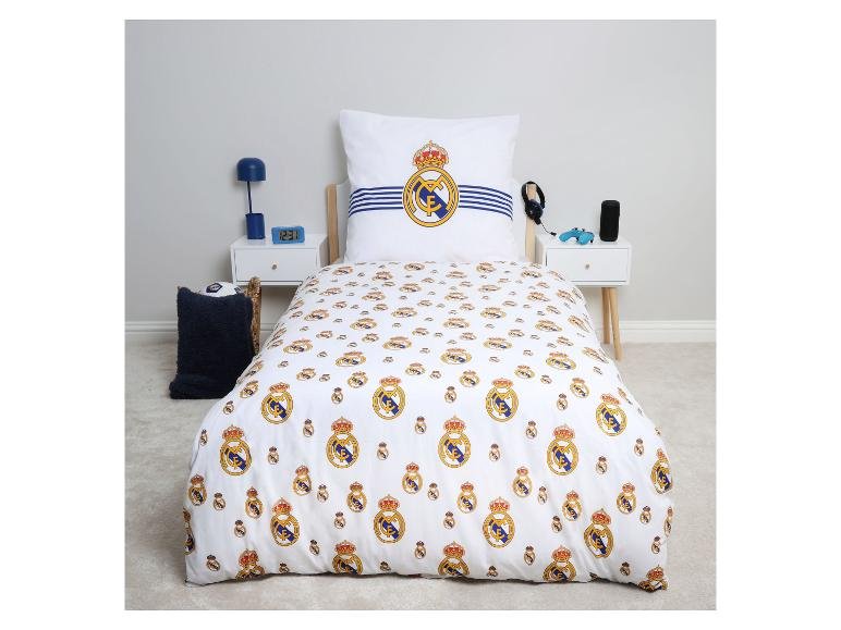 Parure de lit 2 pces, Real Madrid / Arsenal / Manchester United / FC Barcelona, 140 x 200 cm