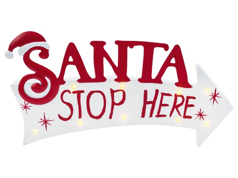 Décoration de Noël Voiture ou Panneau Père Noël ou Panneau Stop