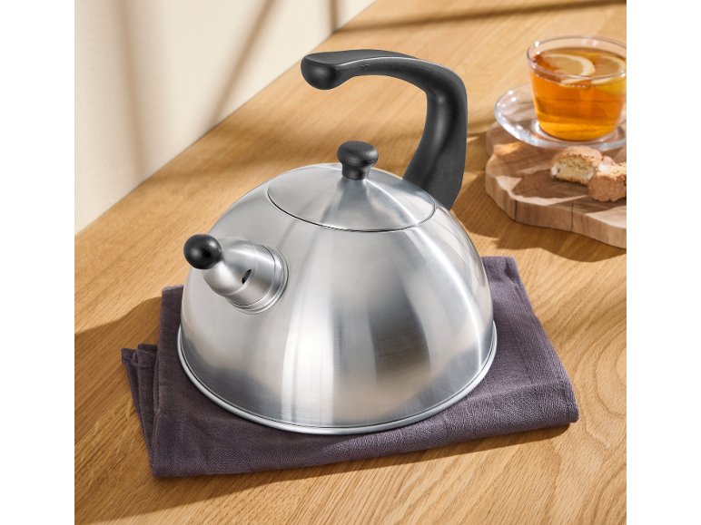 Bouilloire à sifflet Premium en acier inoxydable, 2 L