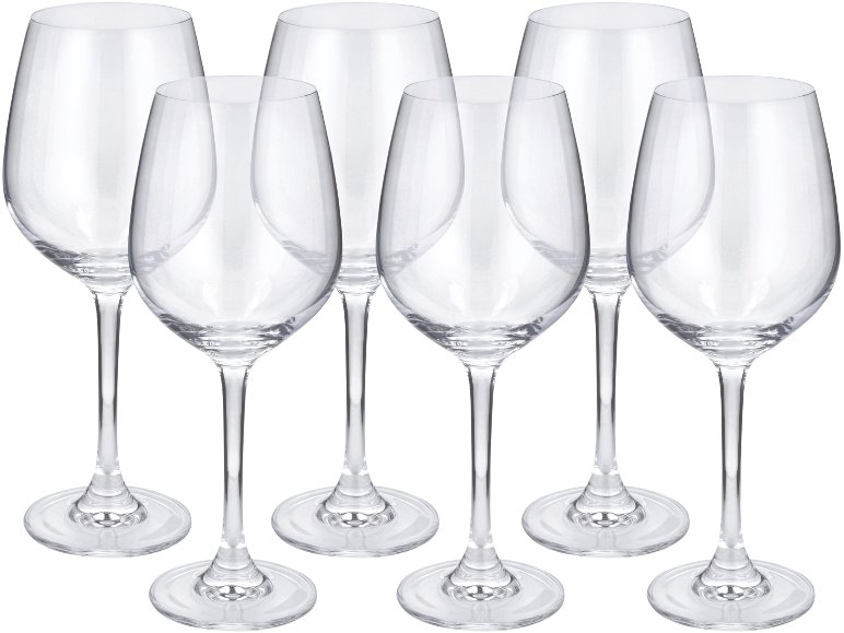 Lot de 6 verres à vin blanc